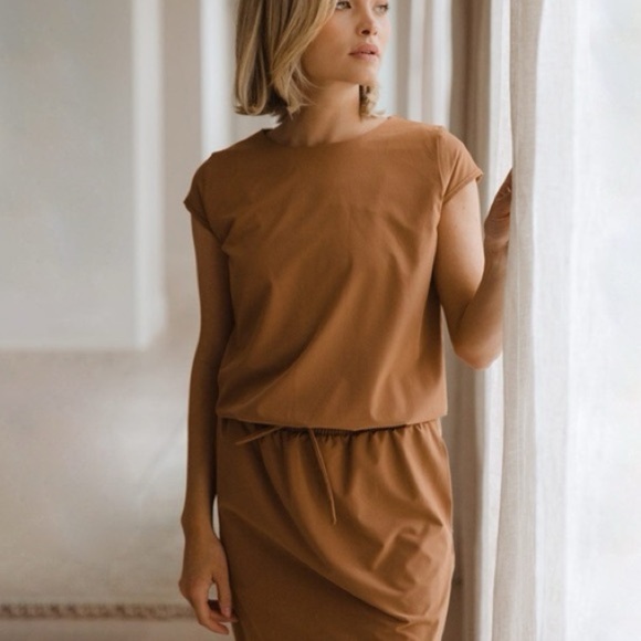 Albion Sand Going Places Dress Tan Size Small - Picture 3 of 11